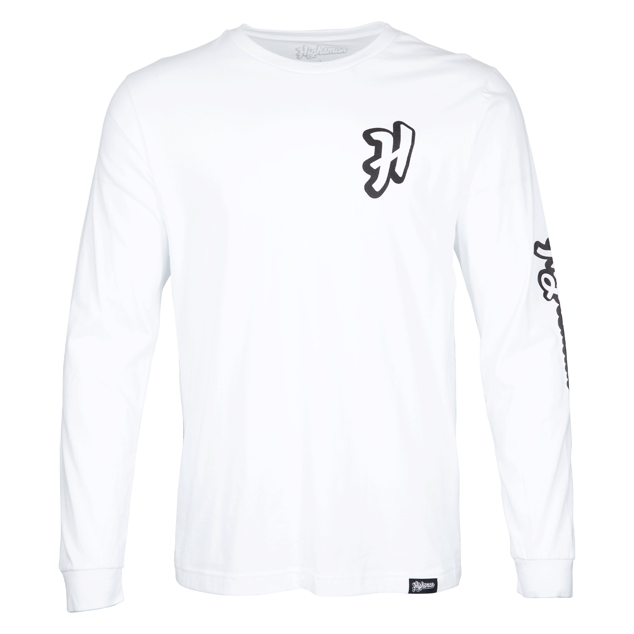 Chutzpah™ Vintage Brand Unisex Long Sleeve T-Shirt (White Logo